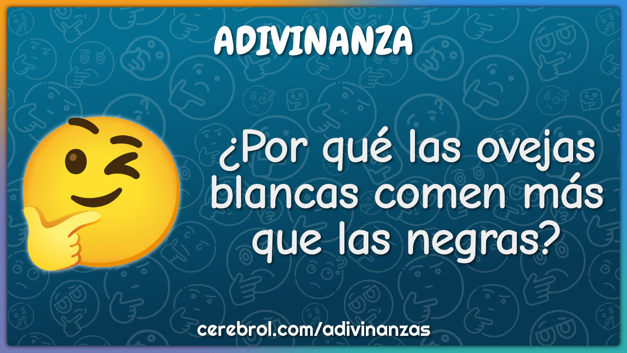 ¿Por qué las ovejas blancas comen más que las negras?