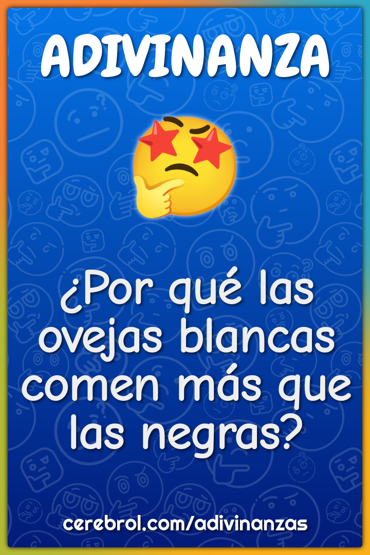 ¿Por qué las ovejas blancas comen más que las negras?