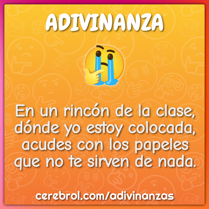 En un rincón de la clase, dónde yo estoy colocada, acudes con los...