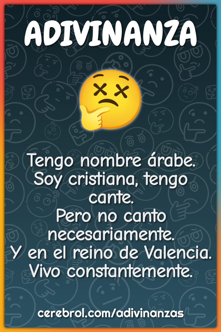 Tengo nombre árabe. Soy cristiana, tengo cante. Pero no canto...