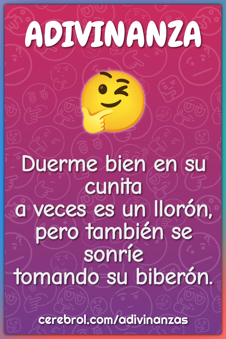 Duerme bien en su cunita a veces es un llorón, pero también se sonríe...