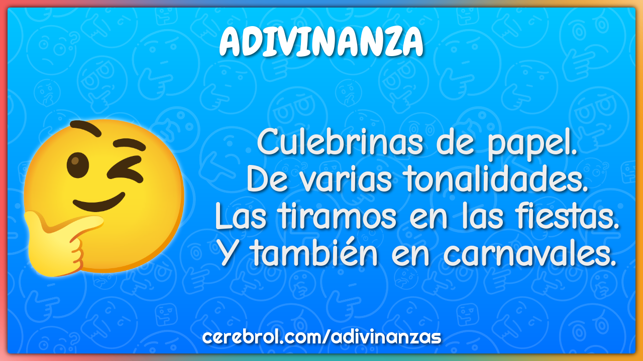 Culebrinas de papel. De varias tonalidades. Las tiramos en las...