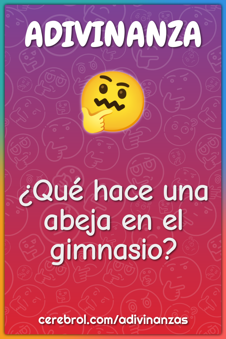 ¿Qué hace una abeja en el gimnasio?