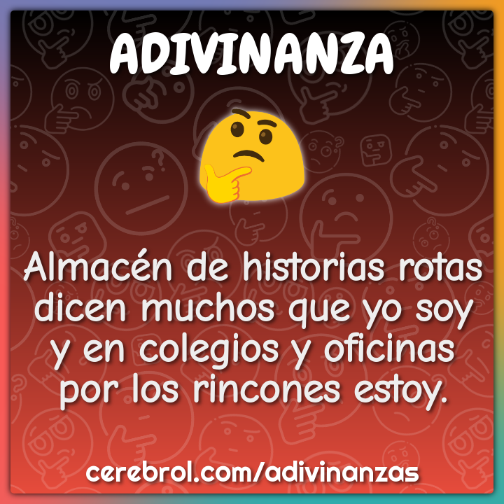 Almacén de historias rotas dicen muchos que yo soy y en colegios y...