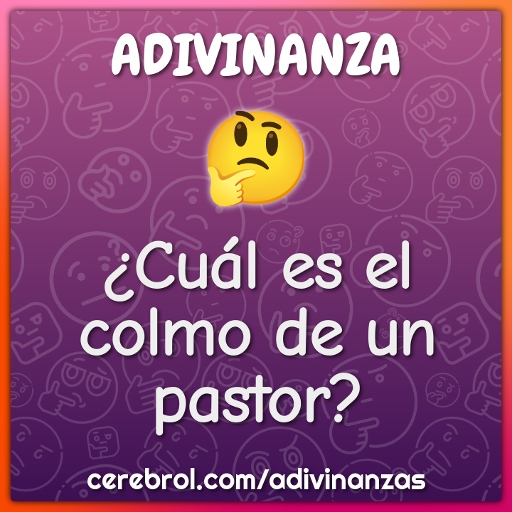 ¿Cuál es el colmo de un pastor?