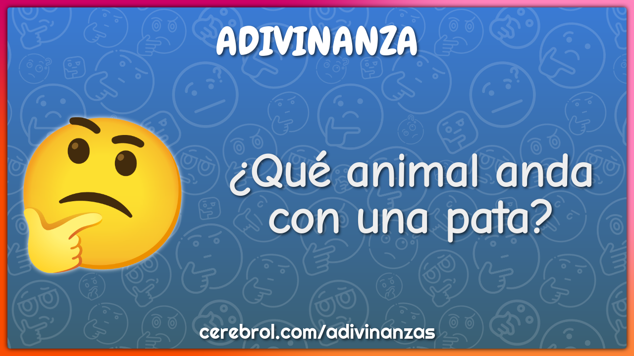 ¿Qué animal anda con una pata?