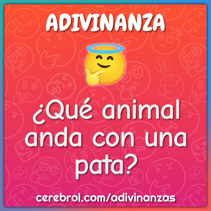 ¿Qué animal anda con una pata?