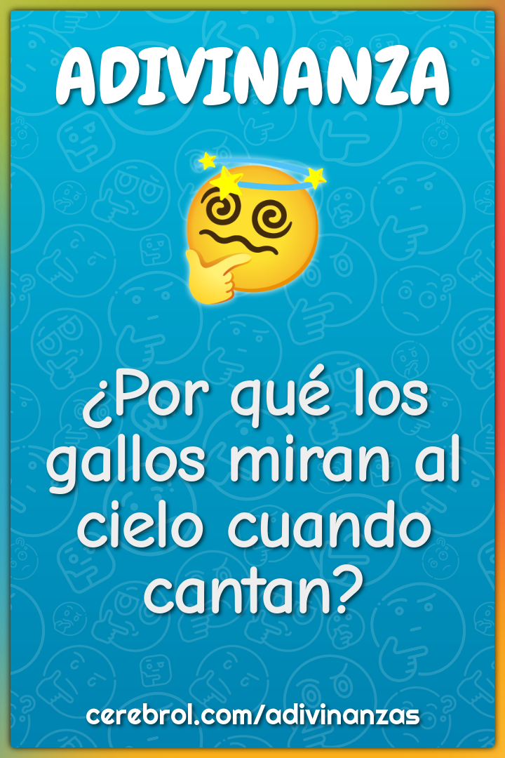 ¿Por qué los gallos miran al cielo cuando cantan?