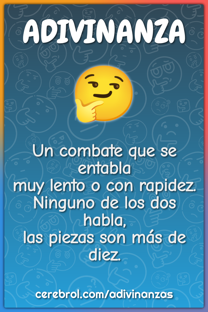 Un combate que se entabla muy lento o con rapidez. Ninguno de los dos...