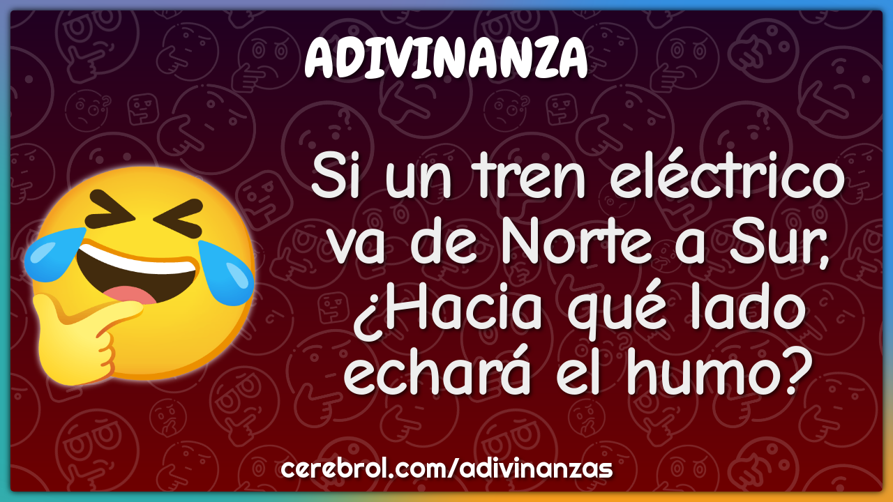 Si un tren eléctrico va de Norte a Sur, ¿Hacia qué lado echará el...