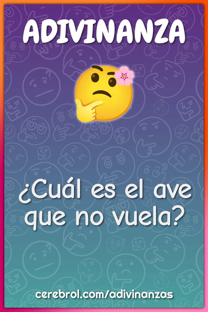 ¿Cuál es el ave que no vuela?