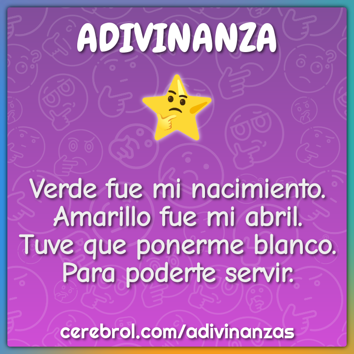 Verde fue mi nacimiento. Amarillo fue mi abril. Tuve que ponerme...