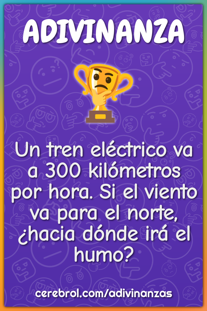 Un tren eléctrico va a 300 kilómetros por hora. Si el viento va para...