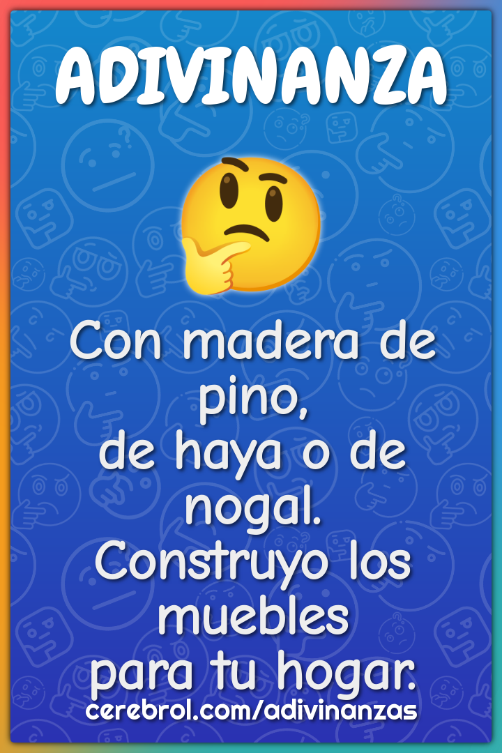 Con madera de pino, de haya o de nogal. Construyo los muebles para tu...