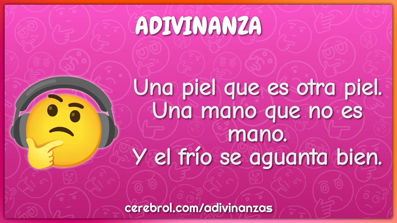 Una piel que es otra piel. Una mano que no es mano. Y el frío se...