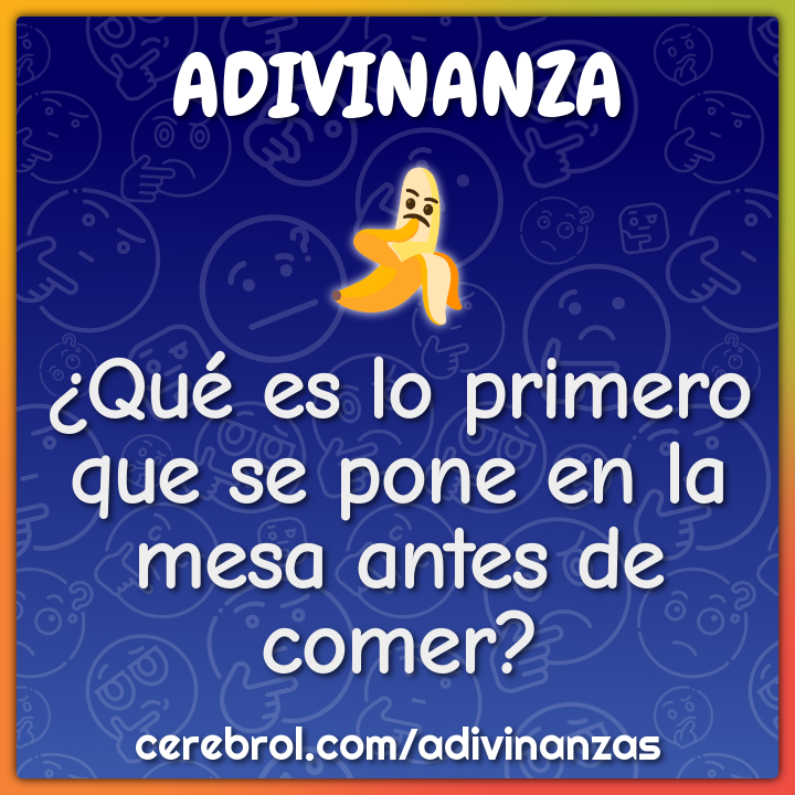 ¿Qué es lo primero que se pone en la mesa antes de comer?