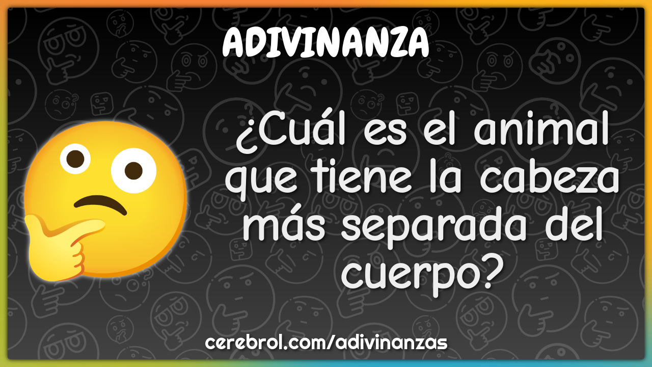 ¿Cuál es el animal que tiene la cabeza más separada del cuerpo?