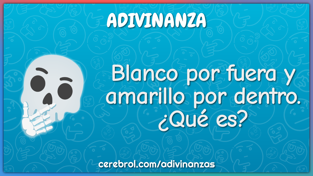 Blanco por fuera y amarillo por dentro. ¿Qué es?