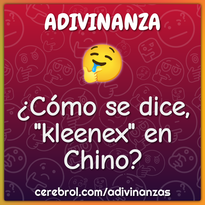 ¿Cómo se dice, "kleenex" en Chino?