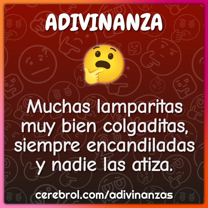 Muchas lamparitas muy bien colgaditas, siempre encandiladas y nadie...