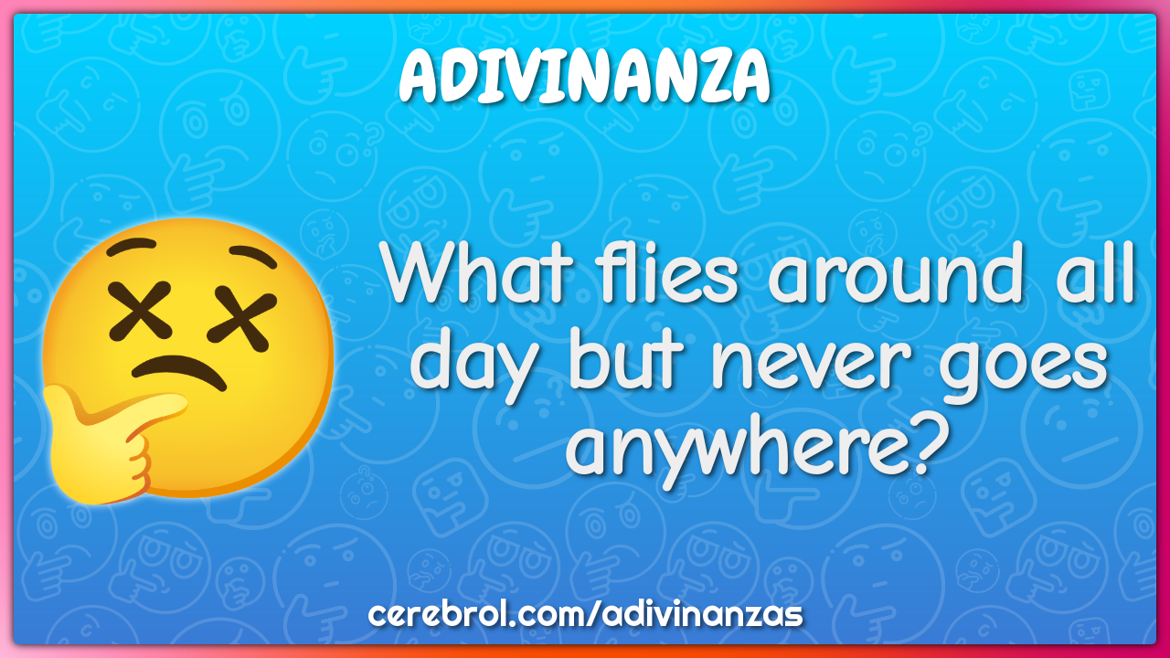 What flies around all day but never goes anywhere?