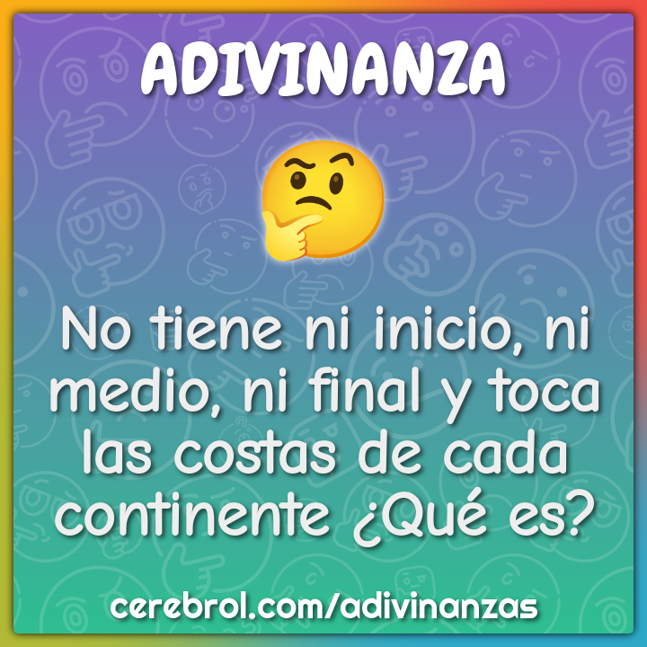 No tiene ni inicio, ni medio, ni final y toca las costas de cada...