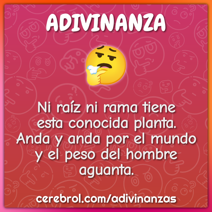 Ni raíz ni rama tiene esta conocida planta. Anda y anda por el mundo y...
