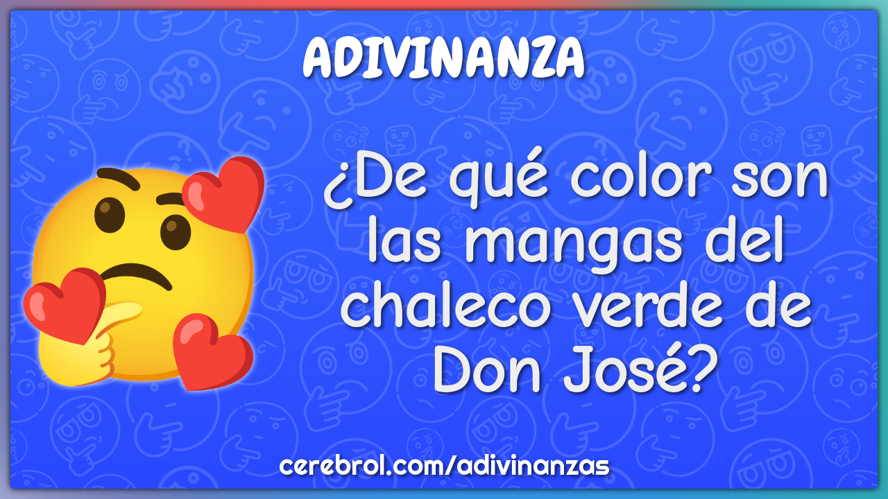 ¿De qué color son las mangas del chaleco verde de Don José?