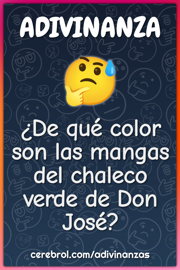 ¿De qué color son las mangas del chaleco verde de Don José?