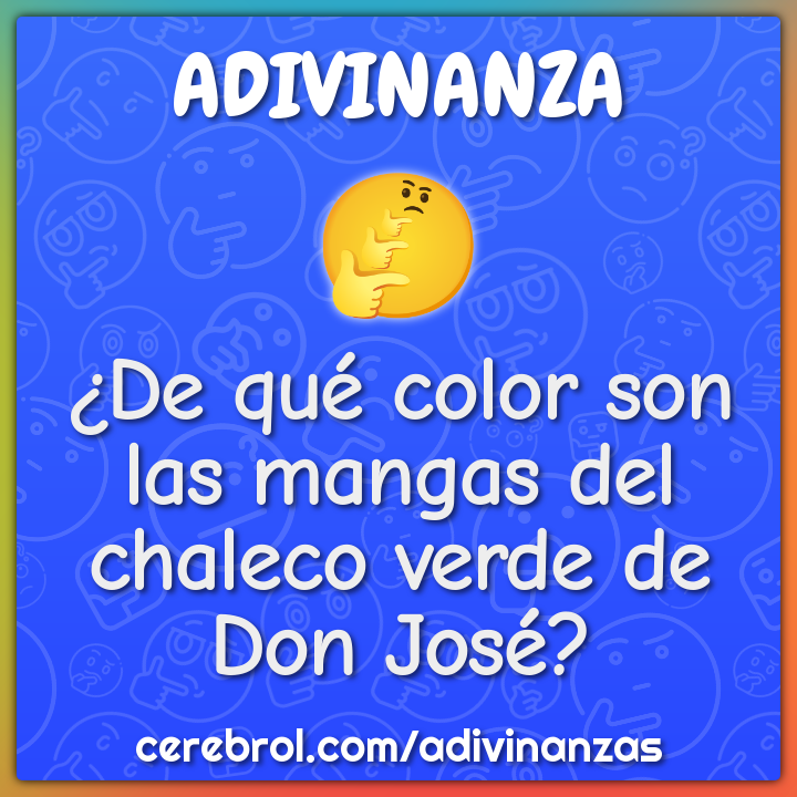 ¿De qué color son las mangas del chaleco verde de Don José?