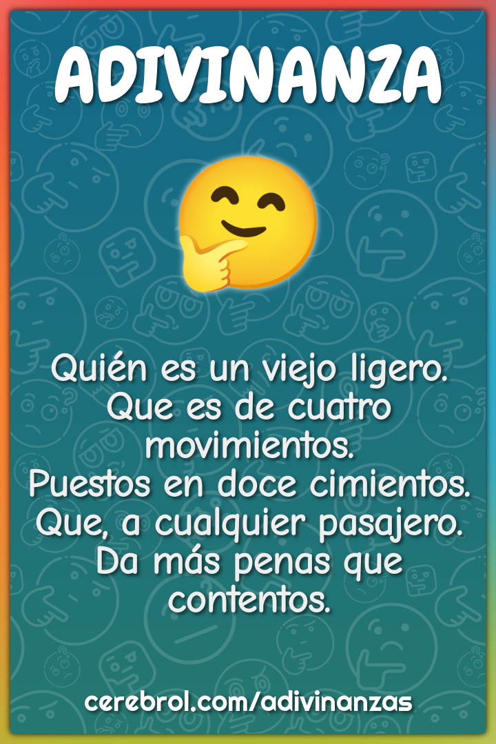 Quién es un viejo ligero. Que es de cuatro movimientos. Puestos en...