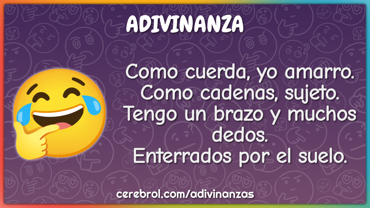 Como cuerda, yo amarro. Como cadenas, sujeto. Tengo un brazo y muchos...