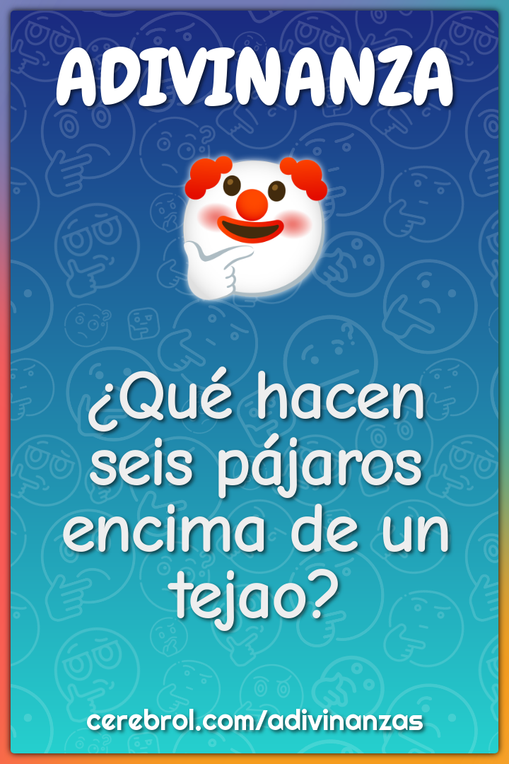 ¿Qué hacen seis pájaros encima de un tejao?