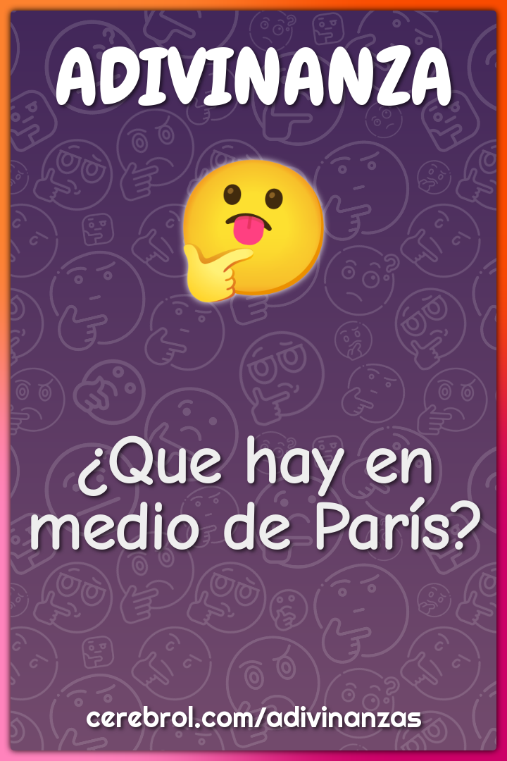 ¿Que hay en medio de París?