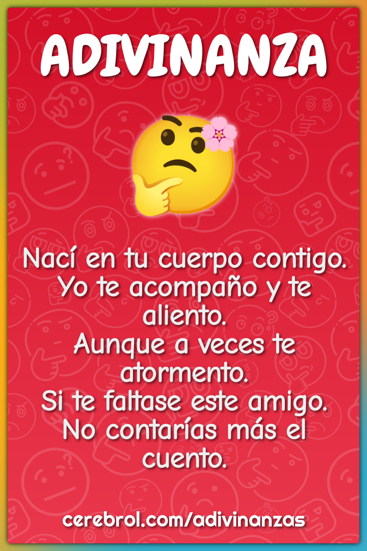 Nací en tu cuerpo contigo. Yo te acompaño y te aliento. Aunque a veces...