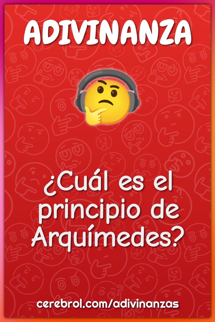 ¿Cuál es el principio de Arquímedes?