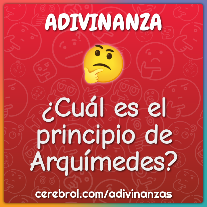 ¿Cuál es el principio de Arquímedes?