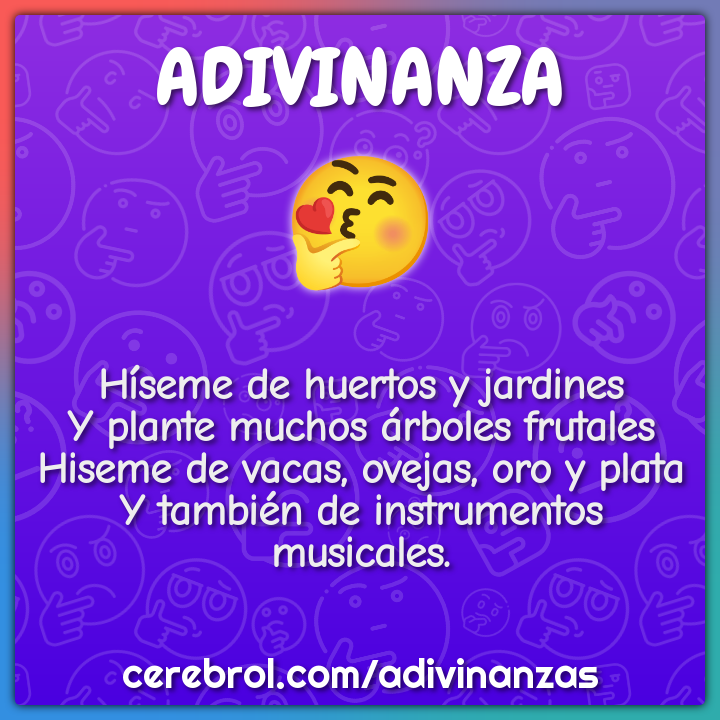 Híseme de huertos y jardines Y plante muchos árboles frutales Hiseme...