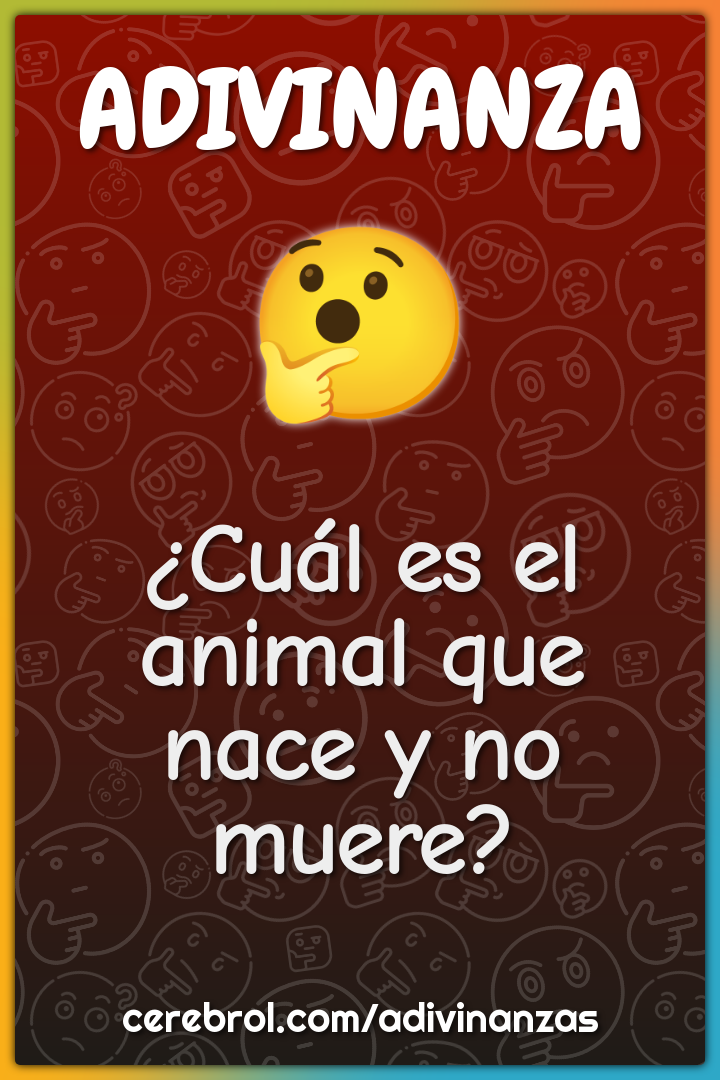 ¿Cuál es el animal que nace y no muere?