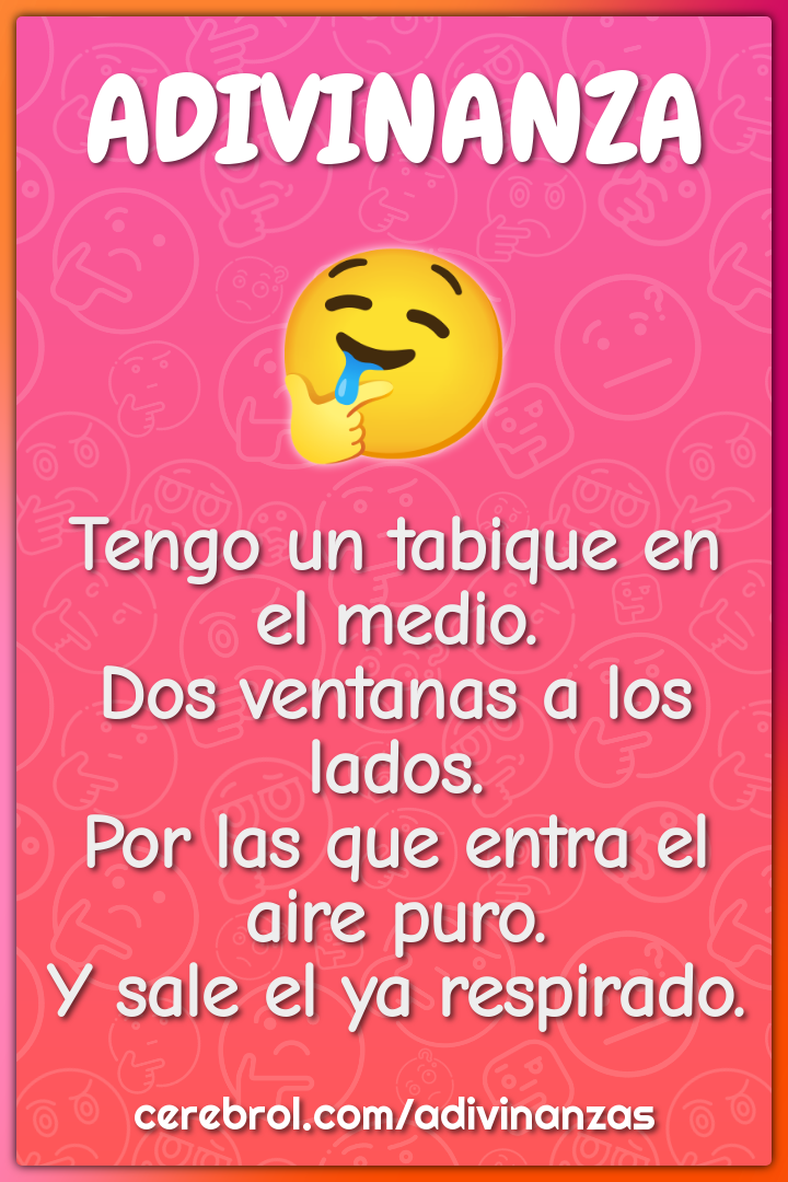 Tengo un tabique en el medio. Dos ventanas a los lados. Por las que...