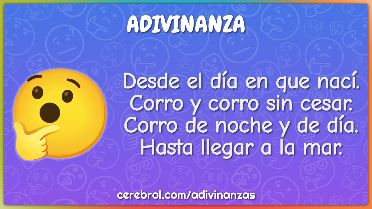 Desde el día en que nací. Corro y corro sin cesar. Corro de noche y de...