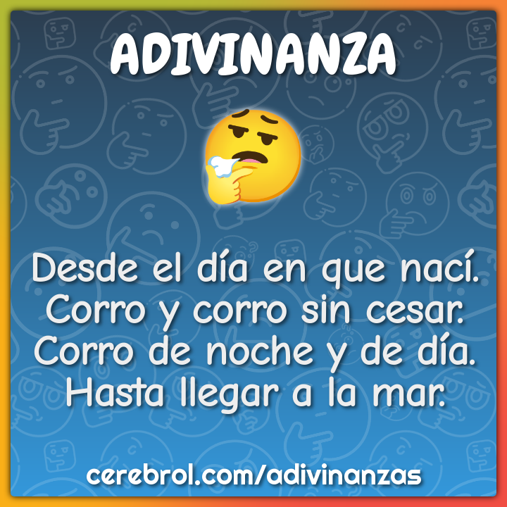 Desde el día en que nací. Corro y corro sin cesar. Corro de noche y de...