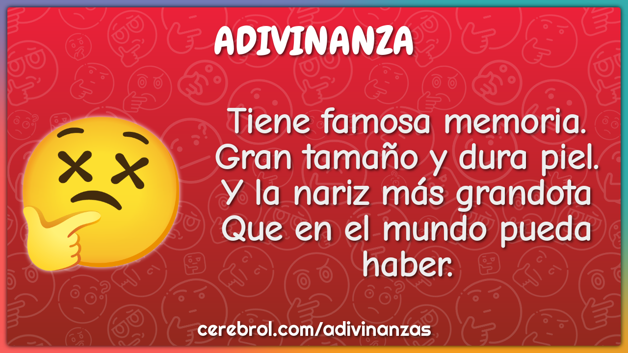 Tiene famosa memoria. Gran tamaño y dura piel. Y la nariz más grandota...