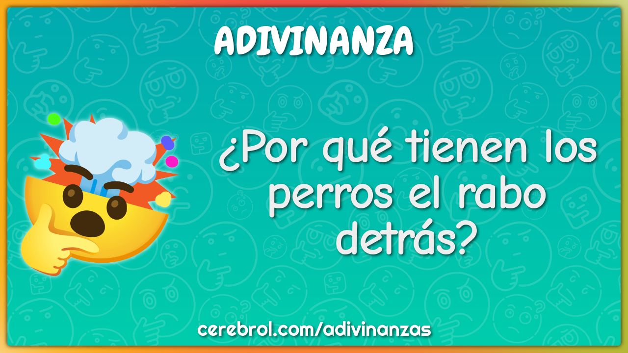 ¿Por qué tienen los perros el rabo detrás?