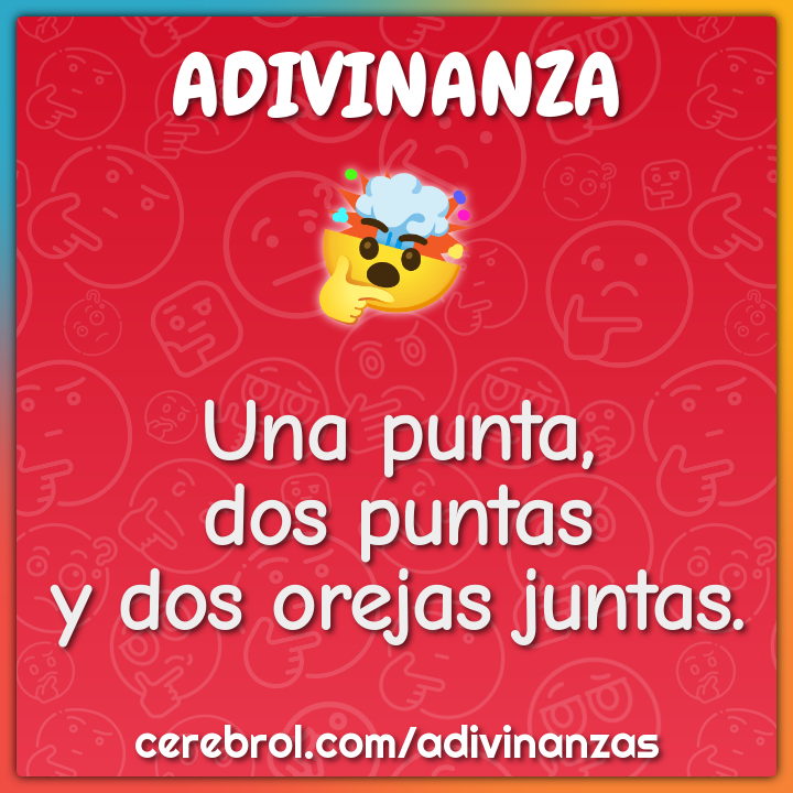 Una punta,
dos puntas
y dos orejas juntas.