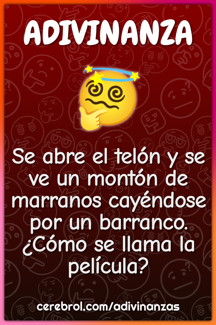 Se abre el telón y se ve un montón de marranos cayéndose por un...