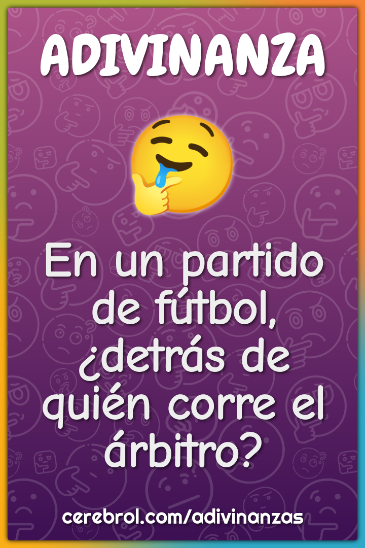 En un partido de fútbol, ¿detrás de quién corre el árbitro?