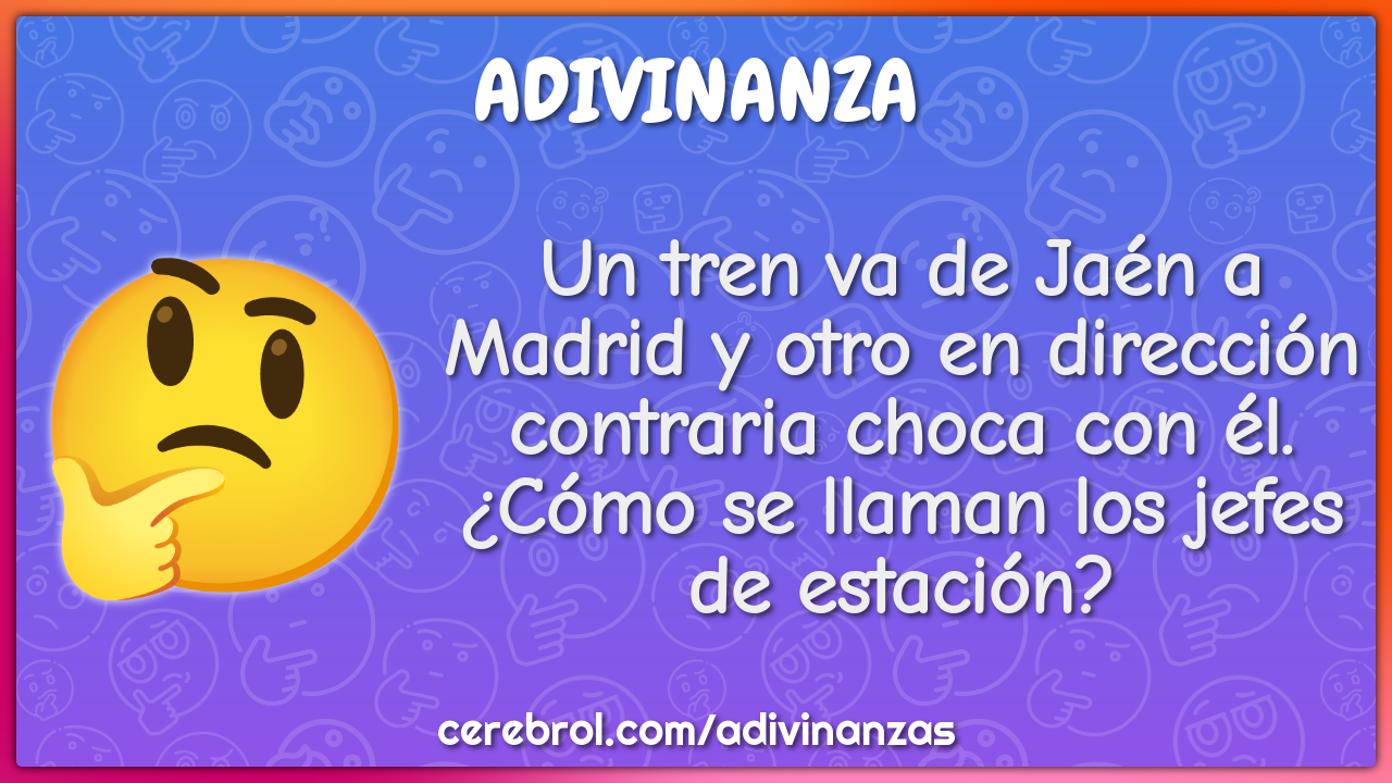 Un tren va de Jaén a Madrid y otro en dirección contraria choca con...