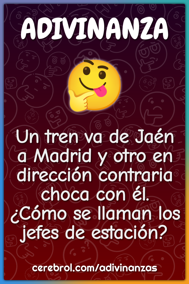 Un tren va de Jaén a Madrid y otro en dirección contraria choca con...