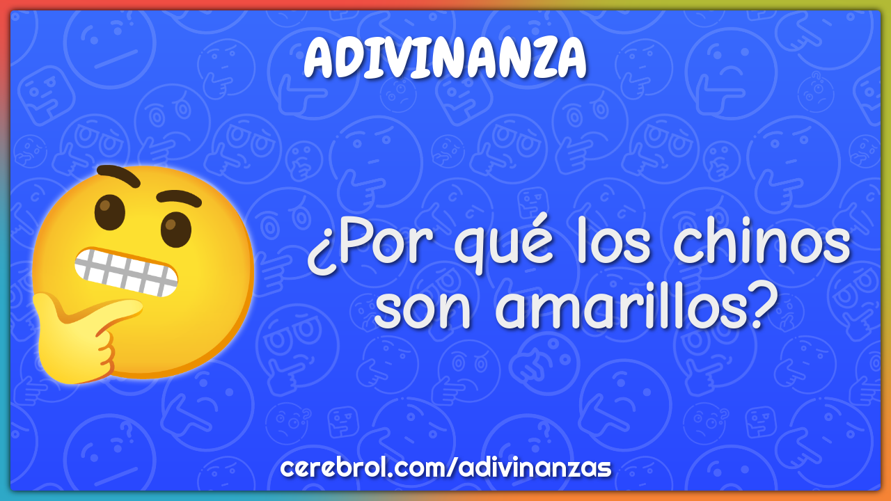 ¿Por qué los chinos son amarillos?